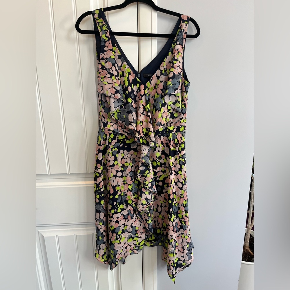 BCBGMaxAzria Pink and Yellow High Low Sundress 8
